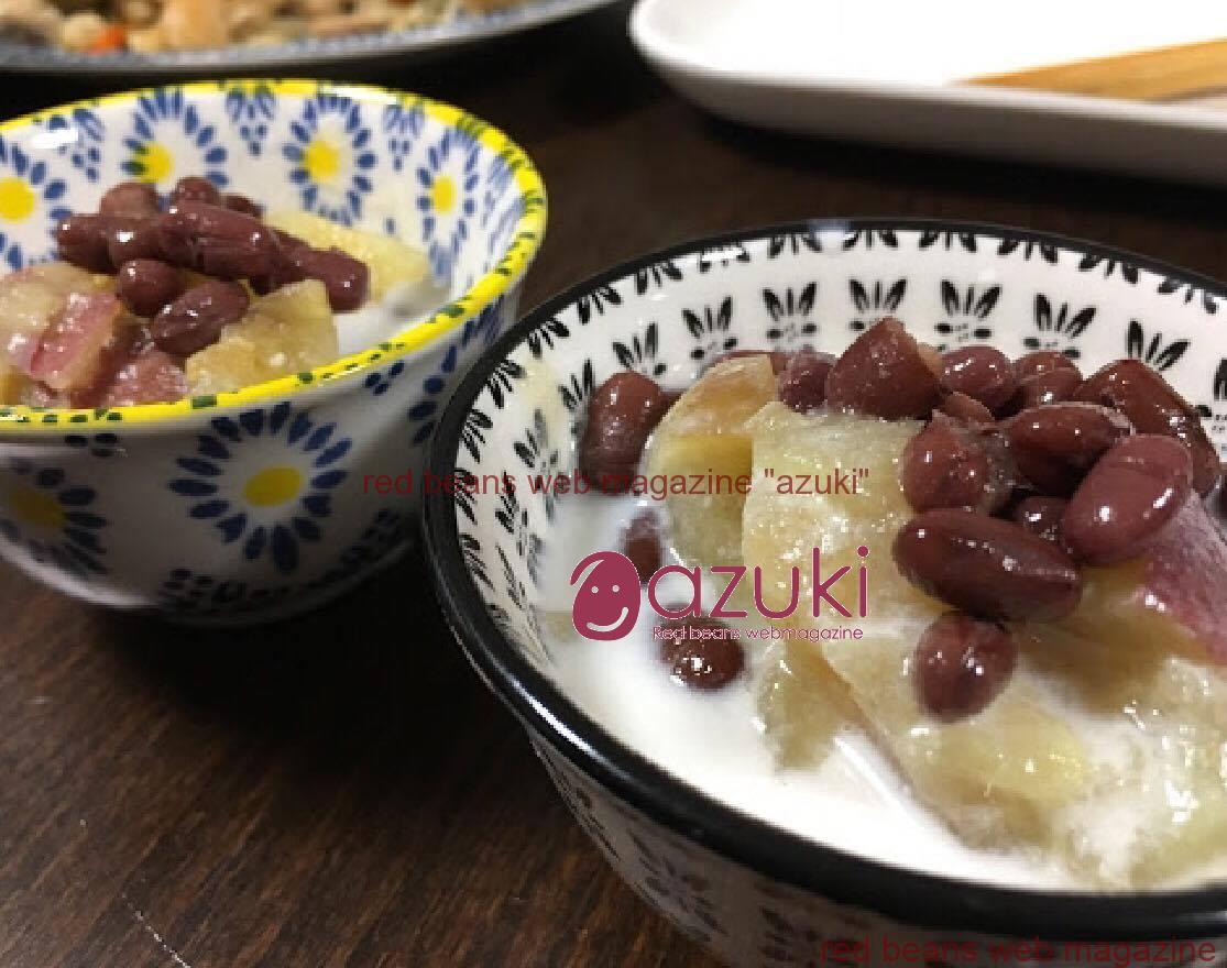 ワーキングマザー向けレシピ さつまいもとりんごと小豆のおやつ