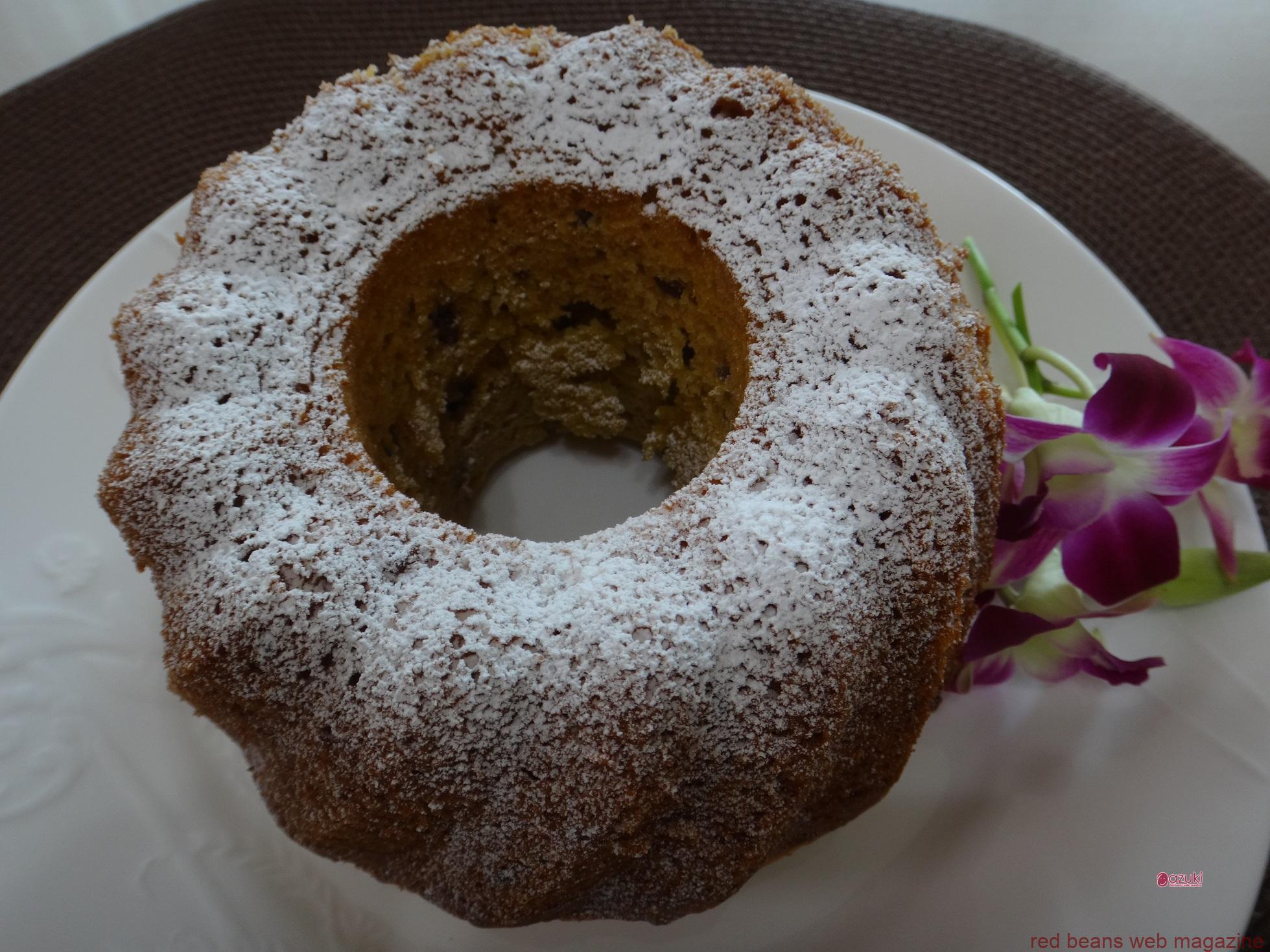 にんじん1本まるごと入った「あずきとキャロット」のケーキ