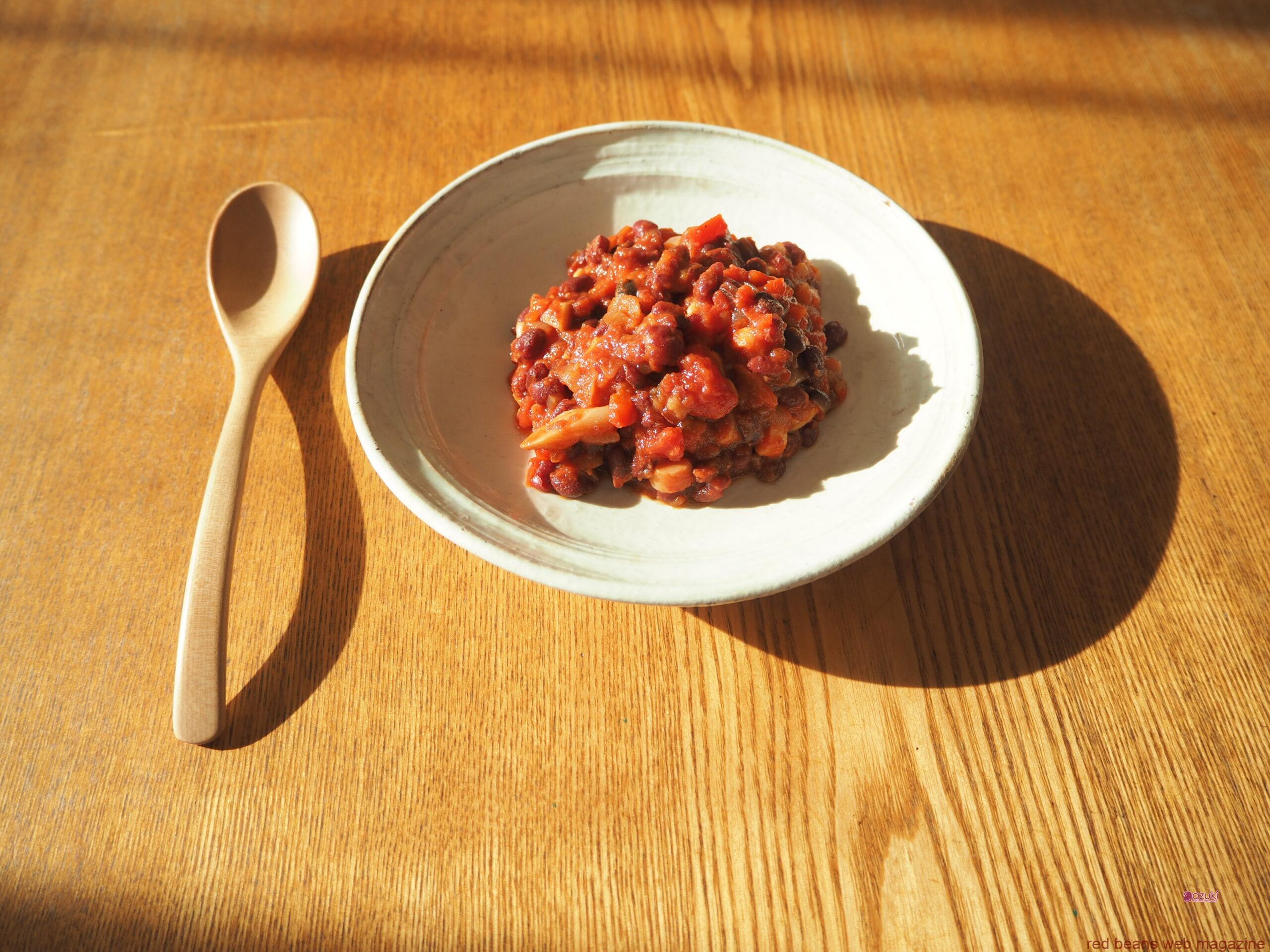 ヴィーガン風小豆のミネストローネ(普通鍋編)